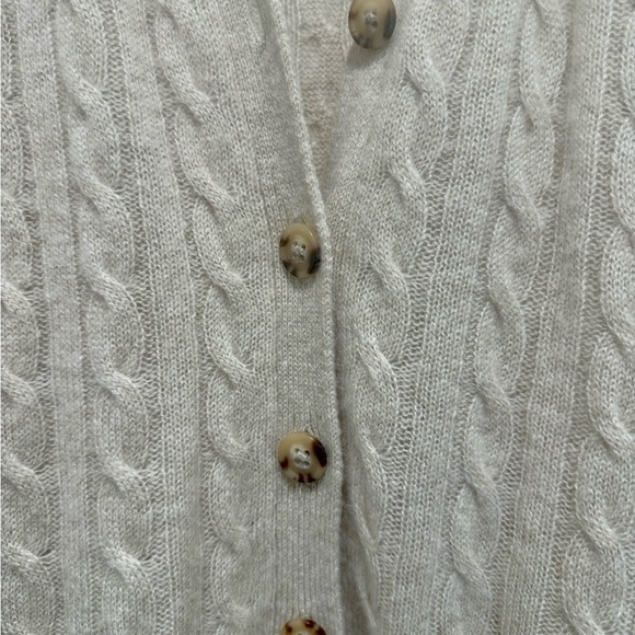 Reformation Giusta Oversized Cashmere Cardigan, beige (small) - Picture 4 of 8